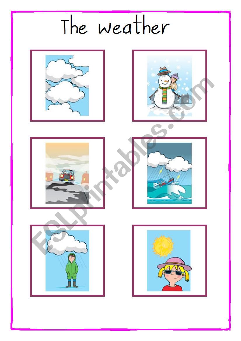 The Weather [Flashcards] worksheet